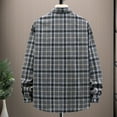 thumbnail image 3 of DDAPJ pyju Regular Fit Plaid Flannel Shirt for Men Clearance Sales,Casual Button Down Checked Shirt Jackets Open Front Long Sleeve Shacket Jacket with Chest Pocket, 3 of 6