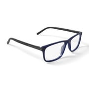 Walmart Mens M0501 Square Prescription Eyeglasses with Case, Navy Blue