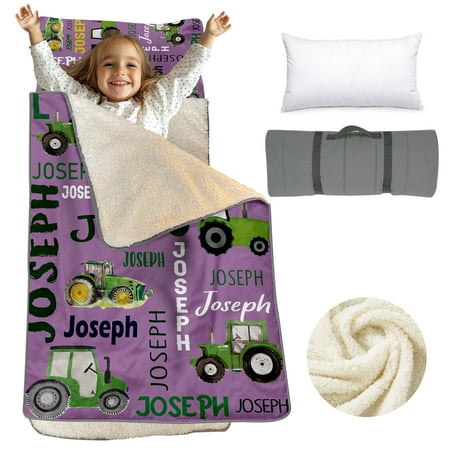 Custom Toddler Nap Mat Personalized Sleeping Bag with Blanket for Preschool and Daycare