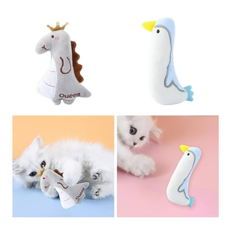 2x cat Catnip Toy Gift Kitten Interactive Plush Toy Chewing