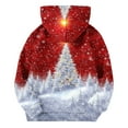 thumbnail image 4 of Chandail à Capuchon Doublé en Molleton pour Enfants, Chaud, à Thème de Noël, Coupe Ample, Col Rond pour l'Hiver, 4 of 5