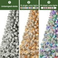 thumbnail image 3 of Alupssuc 6.5 ft Prelit Snow Flocked Spruce Artificial Christmas Tree with Remote, 340 RGB Color-Changing Lights, 960 Full Snow Branch Tips, 3 of 9