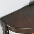 thumbnail image 5 of JESONVID Solid Wood Sofa Table with Drawer and Storage Shelf, 45.3" Traditional Retro Semi-Circle Entryway Table Polished Edging Half-Moon Narrow Table for Living Room Hallway Home, Vintage Walnut, 5 of 8