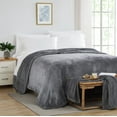thumbnail image 3 of Southshore Fine Living, Inc. King Size Throw Blanket for Bed, Fleece Throws for Couch, Slate, 3 of 5