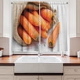 thumbnail image 2 of Ambesonne Vegetable Kitchen Curtains, Carrots in a Sack Photo, 55"x45", Pale Tan Off White and Rust, 2 of 3