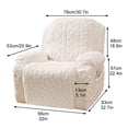 thumbnail image 3 of Recliner Chair Covers, Geometric Jacquard Plush Recliner Slipcovers,Sofa Covers, 3 of 5