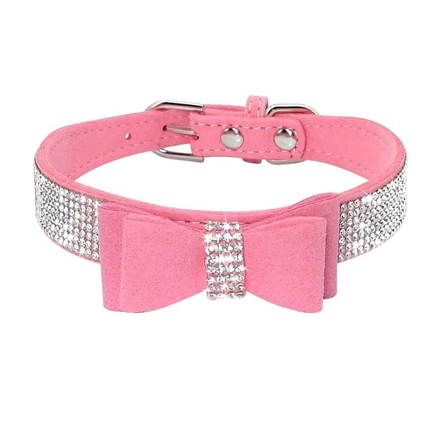 Collar para perro con diamantes de imitación haoyueer, deslumbrante y brillante