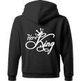 thumbnail image 2 of Lotusprinthandmade Valentine’s Day Her King/His Queen Hoodie 2D S-5XL Multicolor (L) – Valentine Couple Hoodie Set, 2 of 5