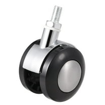 Office Chair Casters 2 inch Twin Wheel M8x15 Threaded Stem Swivel