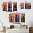 thumbnail image 4 of Designart "Festive Slavic Spiritual Portraits XI" Boho Woman Framed Wall Art Set Of 3 - Pink Woman Boho Frame Gallery Set For Office Decor, 4 of 6