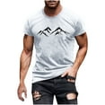 thumbnail image 2 of NuoCaiYun Fashionable Men'S Tops Casual Printed Short Sleeve Round Neck Summer Fall Blouses, 2 of 5