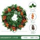 thumbnail image 1 of Xiao Hua coronas navideñas de 17,72 pulgadas para puerta de entrada, corona navideña con adornos de bayas rojas y verdes para repisa de ventana, decoración navideña para interiores y exteriores, C, 1 of 3