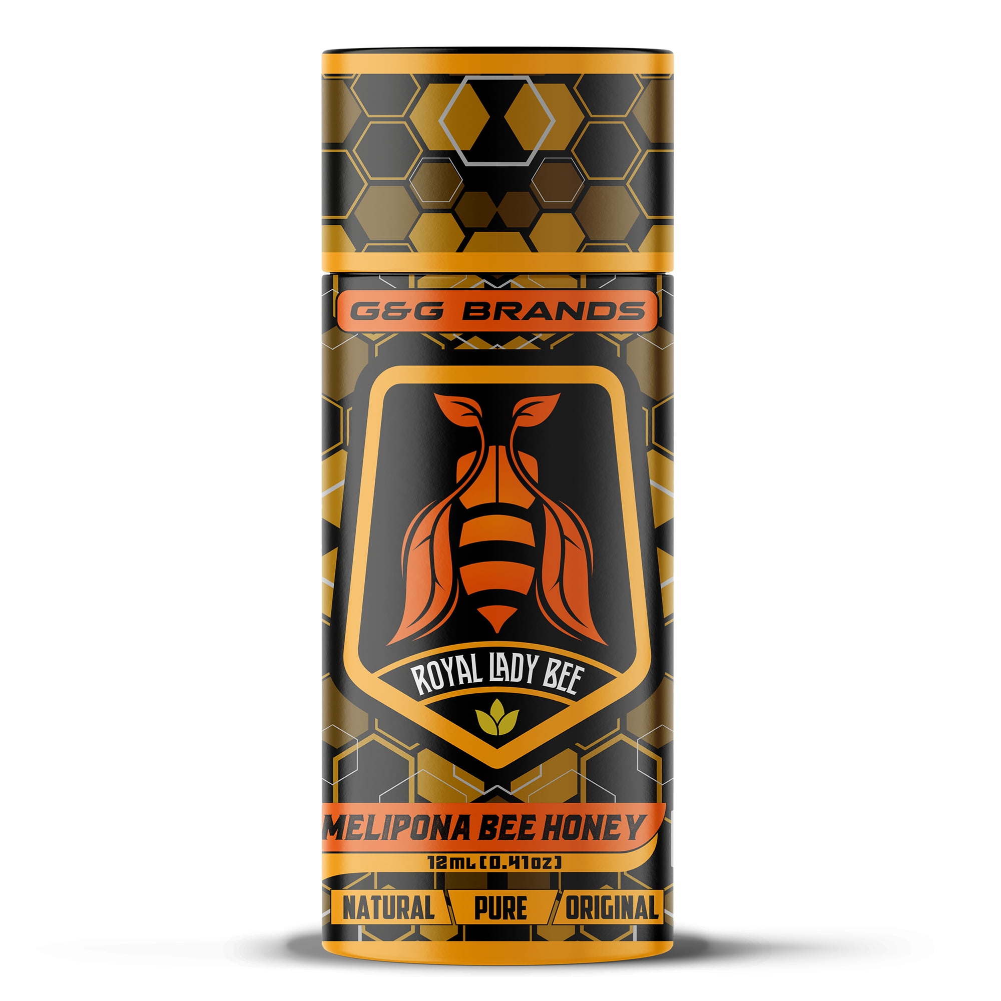 G&G Brands Royal Lady Bee Melipona Stingless Bee Raw Honey, 100% Pure, Yucatan, 12mL Dropper Bottle