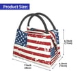 thumbnail image 2 of Disketp Vintage American Flag Bolsa Térmica Estampada, Bolsa Térmica Aislante para Almuerzo, Playa y Campamento, 2 of 6