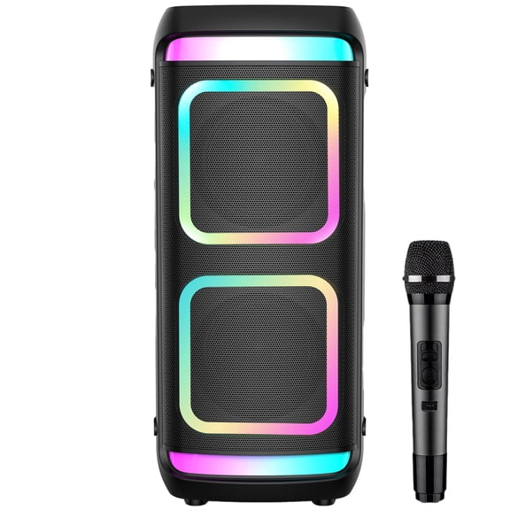16.73" Karaoke Machine for Adult & Kids, Home Karaoke System with Microphone, Portable Bluetooth Party Speaker, Christmas Birthday Gifts