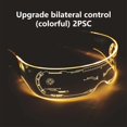 thumbnail image 3 of Matsuzay 2 piezas de gafas brillantes para banquete de Navidad alimentado por botón de anteojos iluminado colorido operación gafas Kits de decoración para fiestas Control dual, 3 of 6