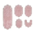 thumbnail image 5 of Home Weavers Allure Collection 100% Cotton Non-Slip Bathroom Rug Set Machine Washable Bathroom Rug, U Shaped Contour, Bathroom Rug, Bath Rug, Runner, Pink Color 5 Piece Bath Rug set, 5 of 9