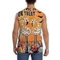 thumbnail image 4 of Fotbe Men's Halloween Flamingos Print Men's Sleeveless Muscle Tank Tops Casual T-Shirts for Gym Workout Beach-X-Large, 4 of 8