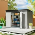 thumbnail image 2 of Outsunny 9' x 4' Galvanized Steel Storage Shed with Lockable Doors, Vents, 2 of 10