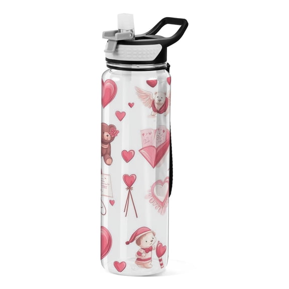 BZSMCE Sport Bottle Love's Sweet Token Outdoor sports Water Bottle Size: 10.4x3in