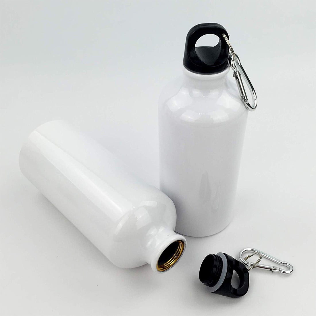 Jaguar Printed Aluminum Sipper 600ml Water Bottles White For Travel Use Item 