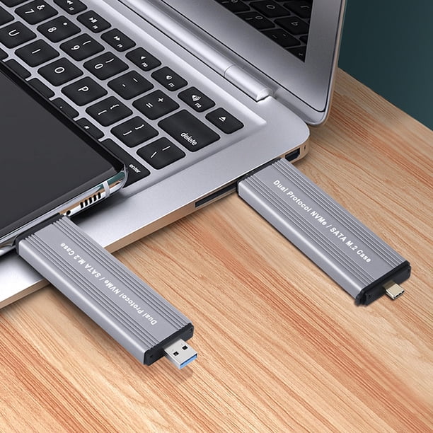 Caja SSD W306 en línea USB3.1 Gen2 10Gbps para SSD M2 NVMe PCIe/M.2 SATA JShteea Nuevo