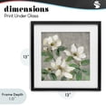 thumbnail image 4 of Stupell Industries Farmhouse Ivory Magnolias on Grey Black Framed Print Under Glass, 13 x 13, by Sally Swatland, 4 of 8