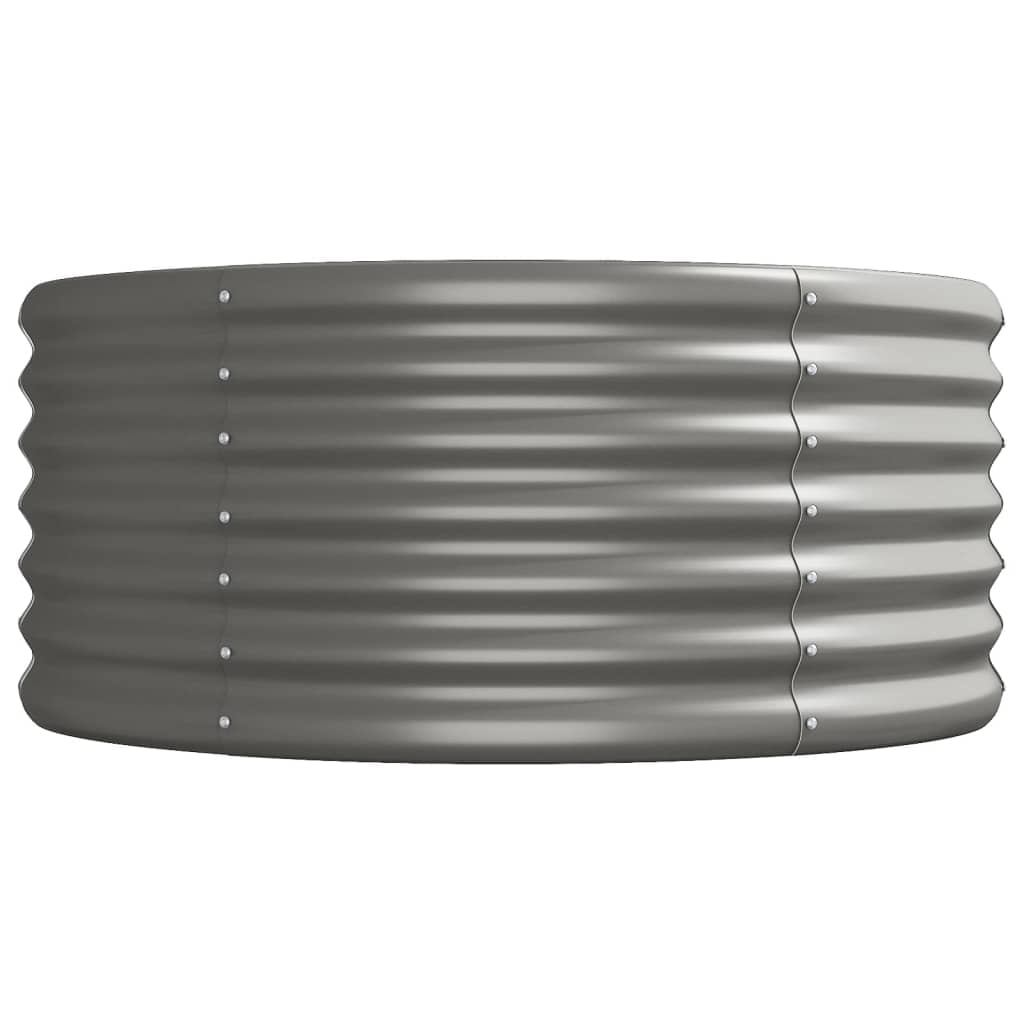 vidaXL Raised Garden Bed Raised Flower Bed Galvanized Steel Outdoor Planter