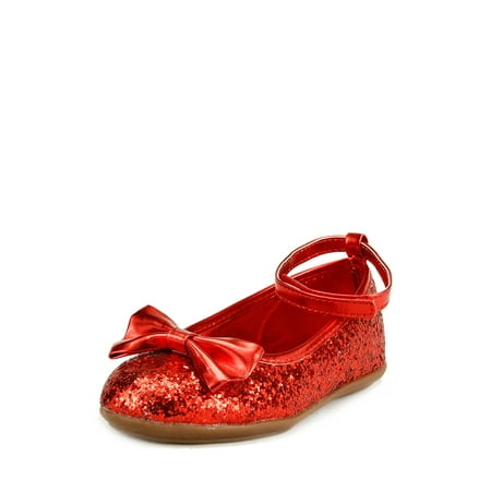 The Doll Maker Metallic Glitter Strap Flat Shoes - (The Best Looking Shoes)