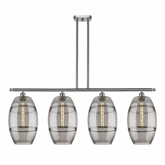 516-4I-SN-G557-10SM Innovations Lighting Vaz - 4 Light Stem Hung Island In Industrial Style-19 Inches Tall and 48.25 Inches Wide-Brushed Satin Nickel