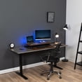 thumbnail image 3 of VIVO Rustic Vintage Brown Standing 32" Desktop Monitor Riser, Black Frame, 3 of 9