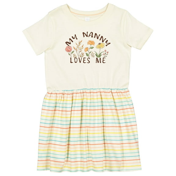 Inktastic My Nanny Loves Me Girls Toddler Dress