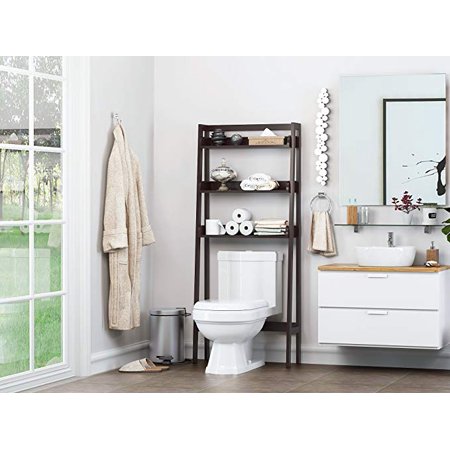 UTEX 3-Shelf Bathroom Organizer Over The Toilet, Bathroom Space saver, Bathroom Shelf, Espresso