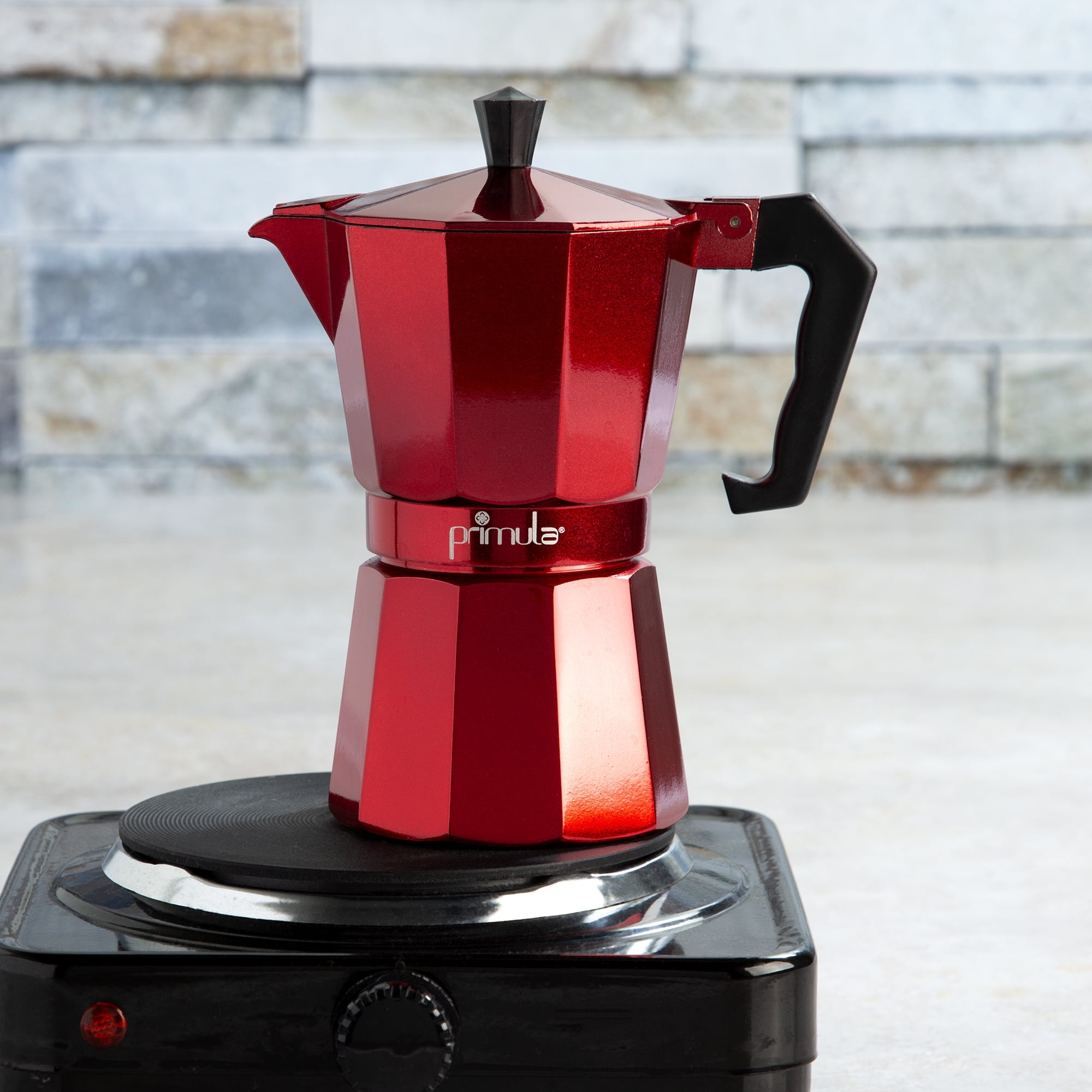 Primula Coffee Espresso Maker Aluminum Stovetop Moka Mocha Pot Kettle 6  Cups NEW