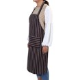 thumbnail image 3 of Delantal de cocina unisex para hombre y mujer, color blanco y café, con bolsillos, 3 of 4