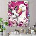 thumbnail image 4 of UXIEQU Cute Bunny And Duck Floral Canvas Wall Art Print 15.75x11.81 Inches, 4 of 8