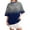 Blue1, variant on ameIAEA Striped Shirt Women Short Sleeve Crewneck Tops Color Block Casual Loose Summer Tees