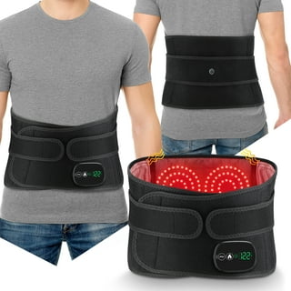 CUEHEAT Heating Pad Back Brace with Heat and Massage,Heated Back Massage  with Rechargeable Battery, Back Heat Support Belt for Men, Women Heated  Back