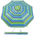 thumbnail image 6 of Gymax 6.5Ft Beach Umbrella w/ Tilt Mechanism Sand Anchor Carrying Bag Blue + Green, 6 of 10