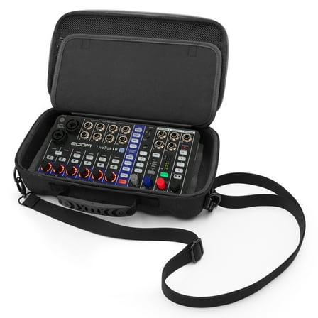 CASEMATIX Travel Case for Zoom LiveTrak L6 10-Track Digital Mixer and Recorder – Compact Protective Carry Bag with Shoulder Strap