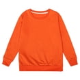 thumbnail image 2 of HAOTAGS Kids Round-Neck Long-Sleeve Sweatshirts (Ages 1 to 13) Lightweight, Soft Pullover Top for Boys and Girls Orange Size 10, 2 of 6