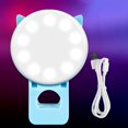 thumbnail image 1 of para Selfie , recargable, 3 modos ajustables, luz circular para teléfono, portátil, cámara, personas influyentes, Azul Baoblaze relleno circular, 1 of 8