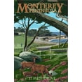 thumbnail image 2 of Art.com Monterey Peninsula, California - 17 Mile Drive Stretched Canvas Print Wall Art by Lantern Press, 16" x 24", 2 of 4