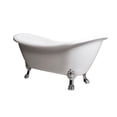 thumbnail image 2 of Daphne 69" Clawfoot Acrylic Plastic Freestanding Bathtub -White, 2 of 6