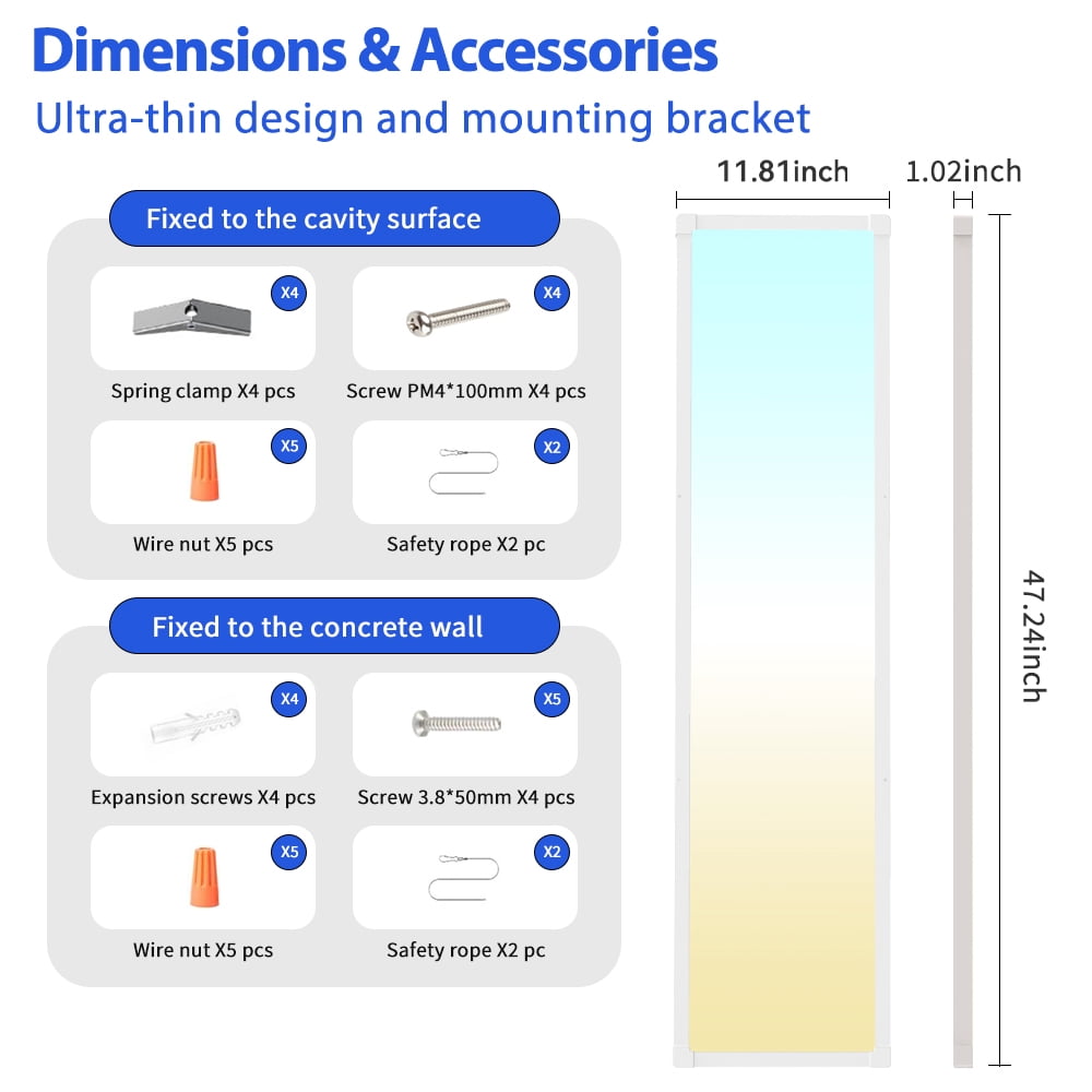 2 Pack 1x4 LED Flat Panel Light – 5500LM Ultra-Bright, Dimmable 30-50W, 3000K-6500K Adjustable, 0-10V Dimming, Slim Surface Mount Ceiling Light for Office, Home, Garage