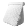 thumbnail image 1 of Almohada triangular en forma de cuña para cabecero, cojín de respaldo ajustable para sentarse gris, 1 of 9