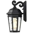 thumbnail image 3 of Nuvo Lighting East River Outdoor Small Wall Light Matte Black Finish Clear Water Glass, 3 of 7