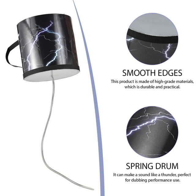 Sound 6 Inch Spring Drum Thunder Drum Sound Effect Instrument Wooden Lightweight Portable Thunder Tube Sound Maker Thunder Sound Simulation for Large Gatherings Sports Events