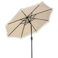 thumbnail image 1 of Gymax 9 FT Patio Umbrella 2-Tier Market Table Umbrella w/ Crank Handle Push Button Tilt Beige, 1 of 10