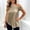 Khaki, variant on Women's Sleeveless Off-the-Shoulder Blouse with Asymmetrical Hem in Solid Color
